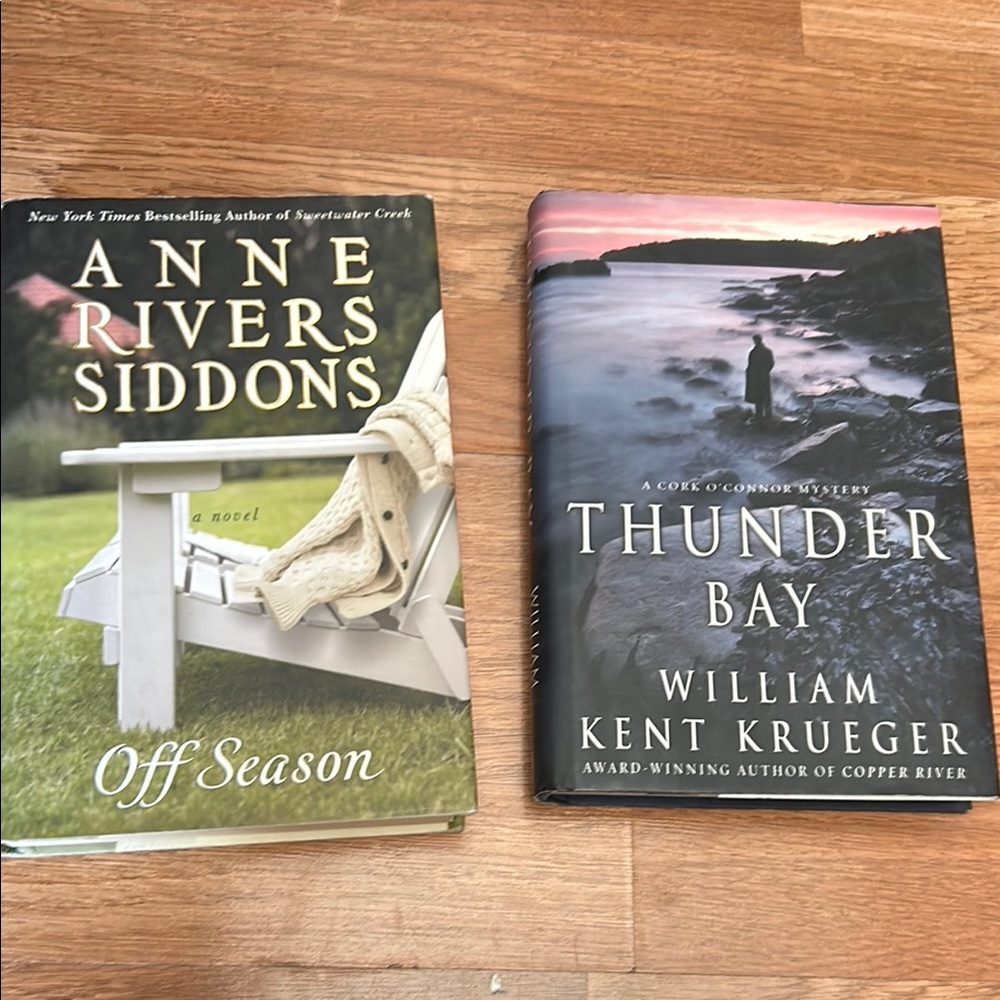Anne Rivers Siddons 'Off Season' & William Kent Krueger 'Thunder Bay' Books